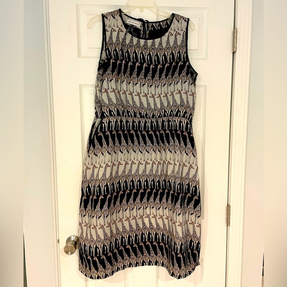 THE FROCK SHOP sleeveless dress with giraffe print - XL